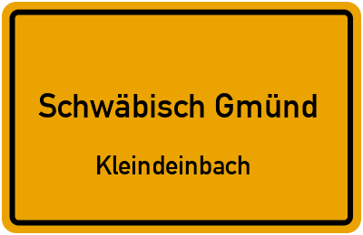 Straßenverzeichnis Schwäbisch Gmünd Kleindeinbach