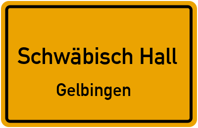 Straßenverzeichnis Schwäbisch Hall Gelbingen