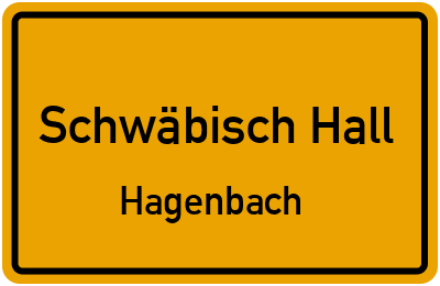 Straßenverzeichnis Schwäbisch Hall Hagenbach