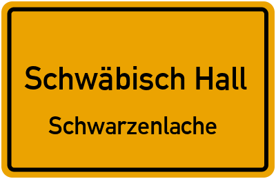 Straßenverzeichnis Schwäbisch Hall Schwarzenlache