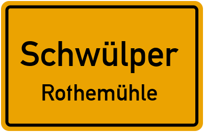 Straßenverzeichnis Schwülper Rothemühle