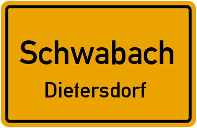 Straßenverzeichnis Schwabach Dietersdorf