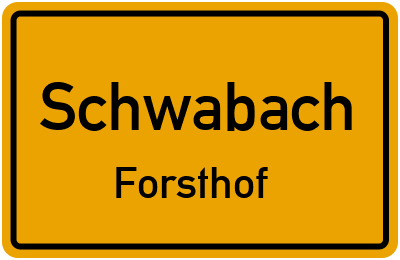 Straßenverzeichnis Schwabach Forsthof