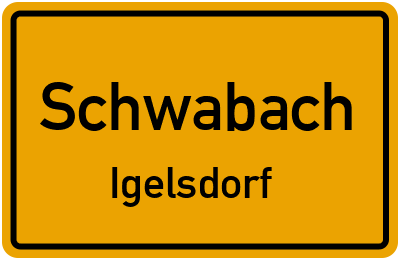 Straßenverzeichnis Schwabach Igelsdorf