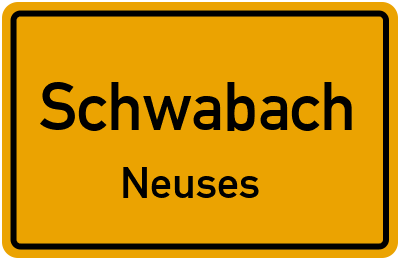 Straßenverzeichnis Schwabach Neuses