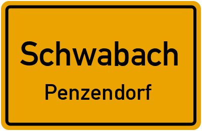 Straßenverzeichnis Schwabach Penzendorf