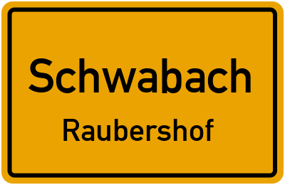 Straßenverzeichnis Schwabach Raubershof