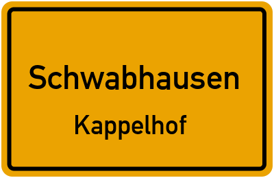 Straßenverzeichnis Schwabhausen Kappelhof
