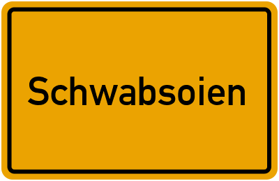 Ortsschild von Gemeinde Schwabsoien in Bayern
