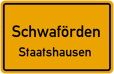 Straßenverzeichnis Schwaförden Staatshausen