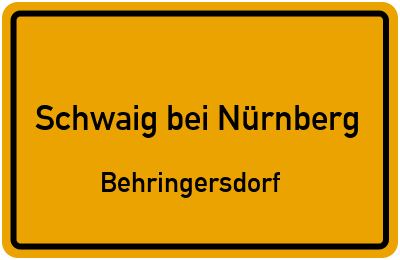 Straßenverzeichnis Schwaig bei Nürnberg Behringersdorf
