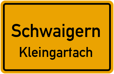 Straßenverzeichnis Schwaigern Kleingartach