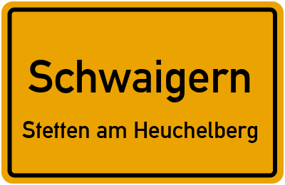 Straßenverzeichnis Schwaigern Stetten am Heuchelberg