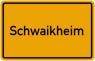 Ortsschild von Gemeinde Schwaikheim in Baden-Württemberg