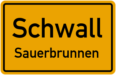 Straßenverzeichnis Schwall Sauerbrunnen