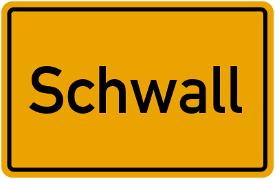 Ortsschild von Gemeinde Schwall in Rheinland-Pfalz
