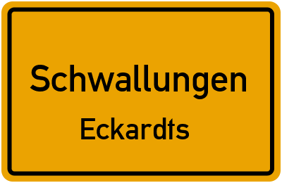 Straßenverzeichnis Schwallungen Eckardts