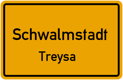 Ortsschild Schwalmstadt Treysa