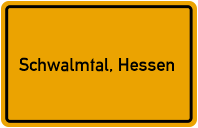 Ortsschild von Gemeinde Schwalmtal, Hessen in Hessen