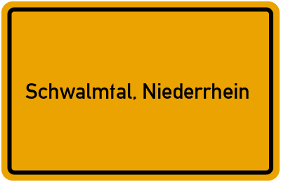 Ortsschild von Gemeinde Schwalmtal, Niederrhein in Nordrhein-Westfalen