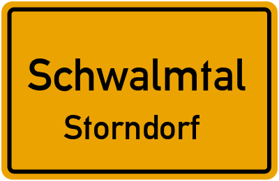 Ortsschild Schwalmtal Storndorf