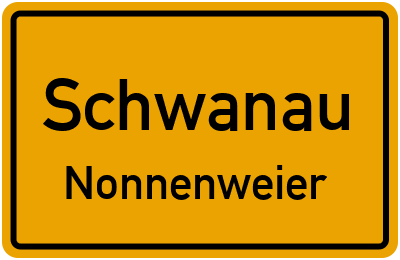 Ortsschild Schwanau Nonnenweier