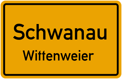 Ortsschild Schwanau Wittenweier