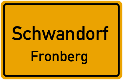 Straßenverzeichnis Schwandorf Fronberg