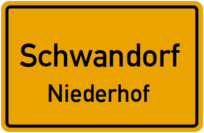 Straßenverzeichnis Schwandorf Niederhof