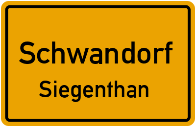 Straßenverzeichnis Schwandorf Siegenthan