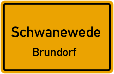 Ortsschild Schwanewede Brundorf