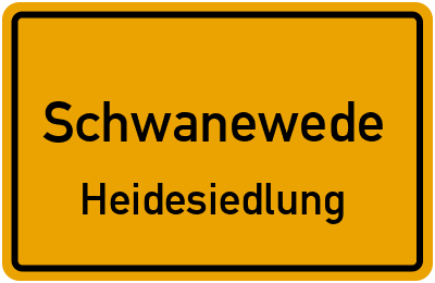 Straßenverzeichnis Schwanewede Heidesiedlung