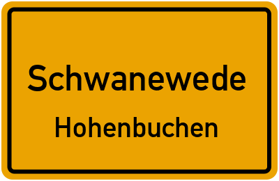 Straßenverzeichnis Schwanewede Hohenbuchen