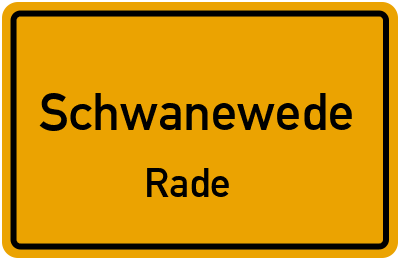 Straßenverzeichnis Schwanewede Rade