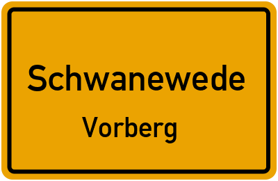 Straßenverzeichnis Schwanewede Vorberg