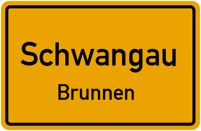 Ortsschild Schwangau Brunnen