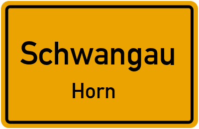 Ortsschild Schwangau Horn