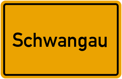 Ortsschild von Gemeinde Schwangau in Bayern