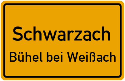 Straßenverzeichnis Schwarzach Bühel bei Weißach