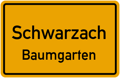 Straßenverzeichnis Schwarzach Baumgarten