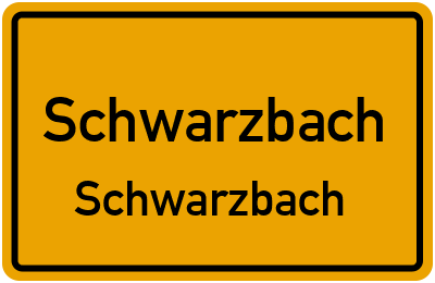 Straßenverzeichnis Schwarzbach Schwarzbach
