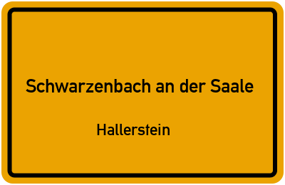 Straßenverzeichnis Schwarzenbach an der Saale Hallerstein