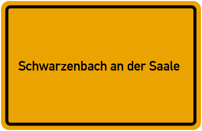 Ortsschild von Stadt Schwarzenbach an der Saale in Bayern
