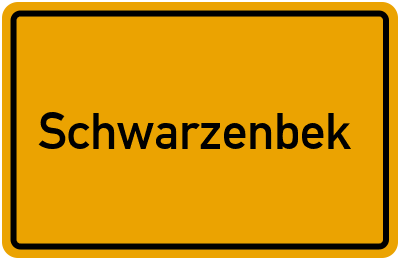 Ortsschild von Schwarzenbek in Schleswig-Holstein