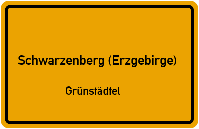 Straßenverzeichnis Schwarzenberg (Erzgebirge) Grünstädtel