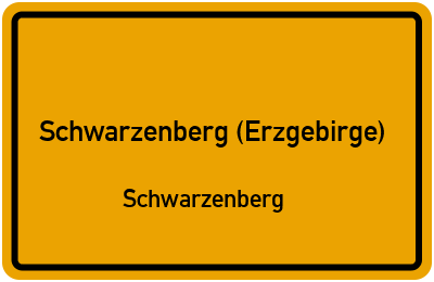 Straßenverzeichnis Schwarzenberg (Erzgebirge) Schwarzenberg