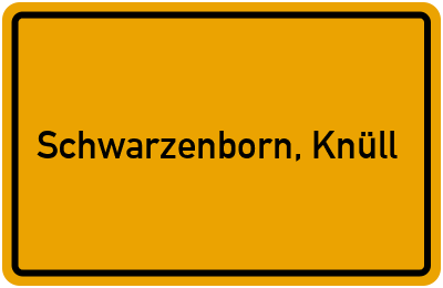 Ortsschild von Stadt Schwarzenborn, Knüll in Hessen