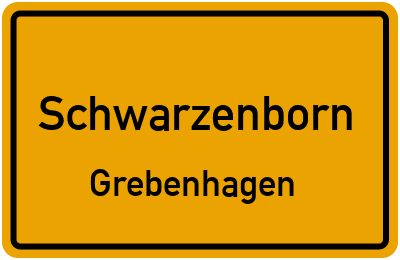 Ortsschild Schwarzenborn Grebenhagen