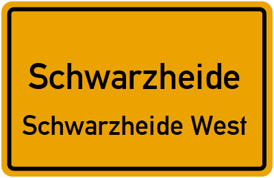 Straßenverzeichnis Schwarzheide Schwarzheide West
