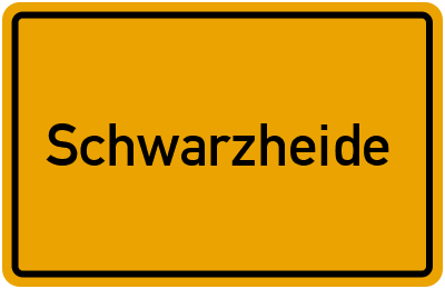 Ortsschild von Stadt Schwarzheide in Brandenburg
